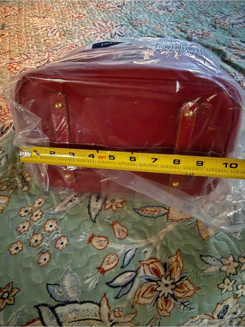 Dooney & Bourke Florentine Leather Drawstring Bucket Shoulder Red Handbag NWT - Picture 6 of 10